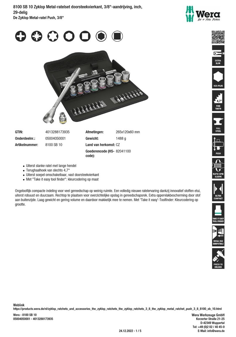 Wera 8100 SB 10 User manual