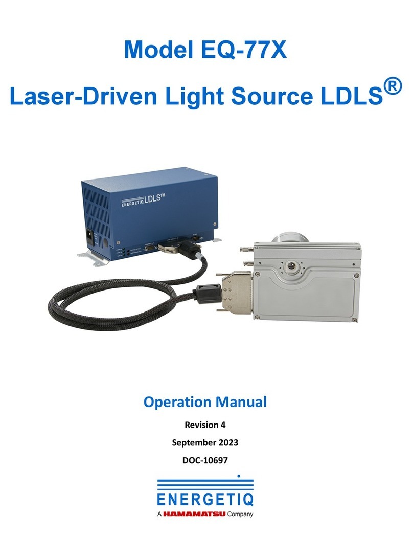 Hamamatsu ENERGETIQ LDLS EQ-77X Operation manual