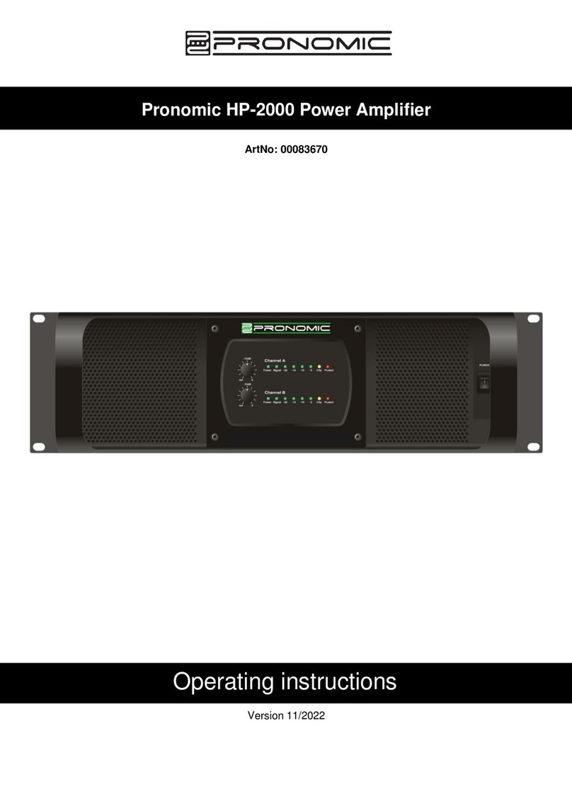 Pronomic HP-2000 operating instructions