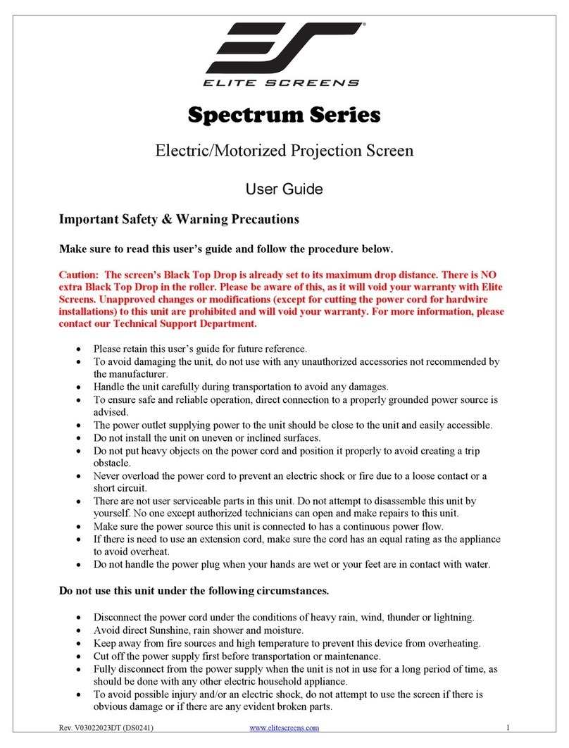 Elite Screens Spectrum Series User manual