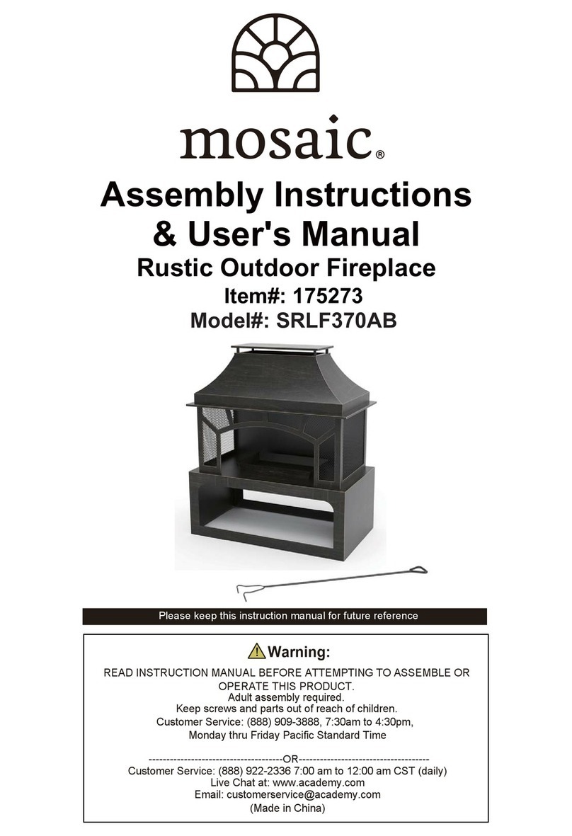 Mosaic SRLF370AB Owner's manual Mosaic SRLF370AB Owner's manual