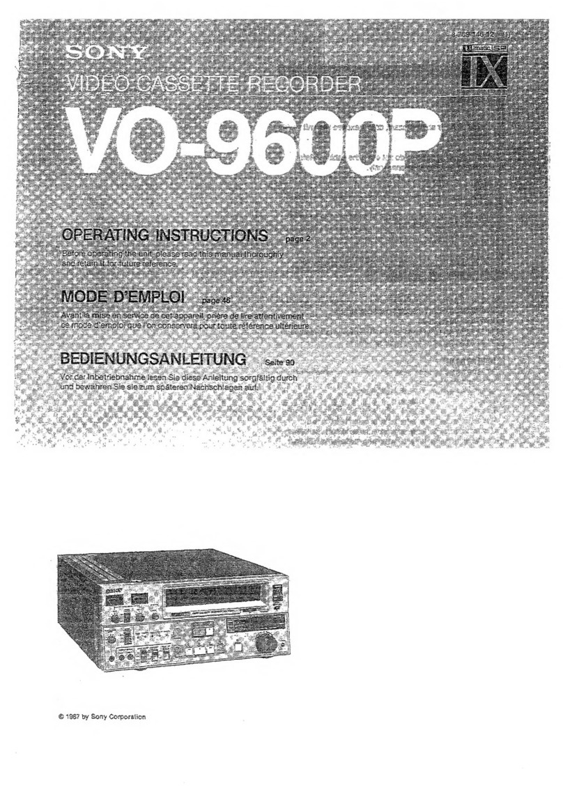Sony VO-9600P User manual