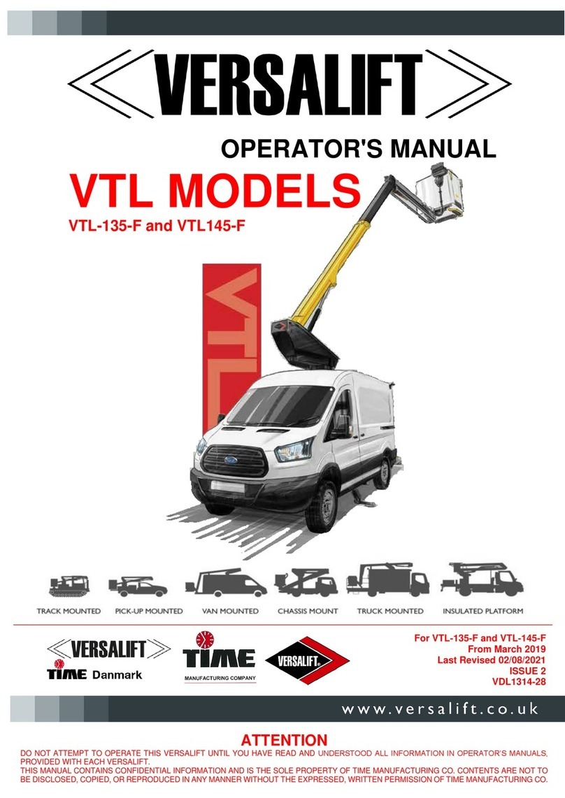 Versalift VTL-135-F User manual