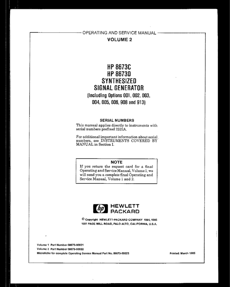 HP HP 8673C Operating and service manual HP HP 8673C Operating and service manual