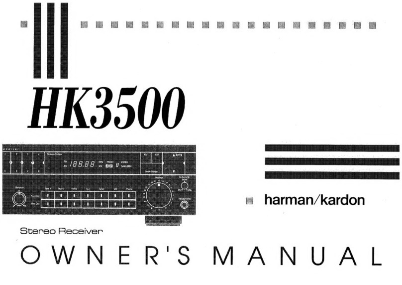 Harman Kardon HK3500 owner's manual