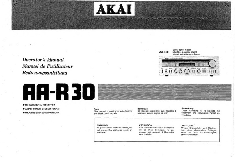 Akai AA-R30 Operator's manual
