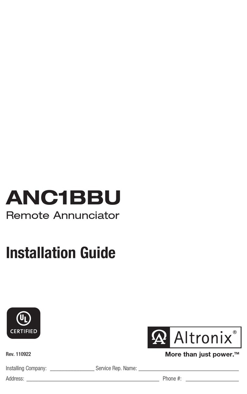 Altronix ANC1BBU User manual