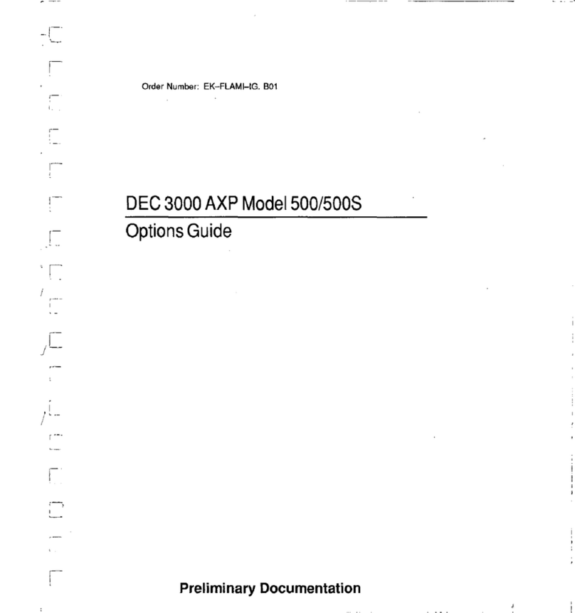 DEC 3000 AXP 500 User manual