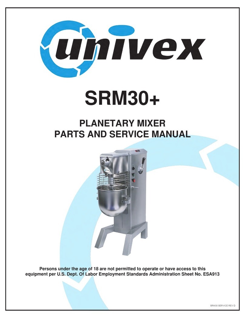 Univex SRM30+ Quick start guide Univex SRM30+ Quick start guide