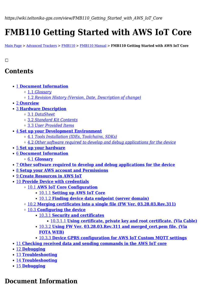 Teltonika FMB110 User manual