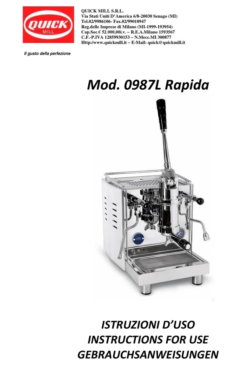 Quickmill 0987L User manual