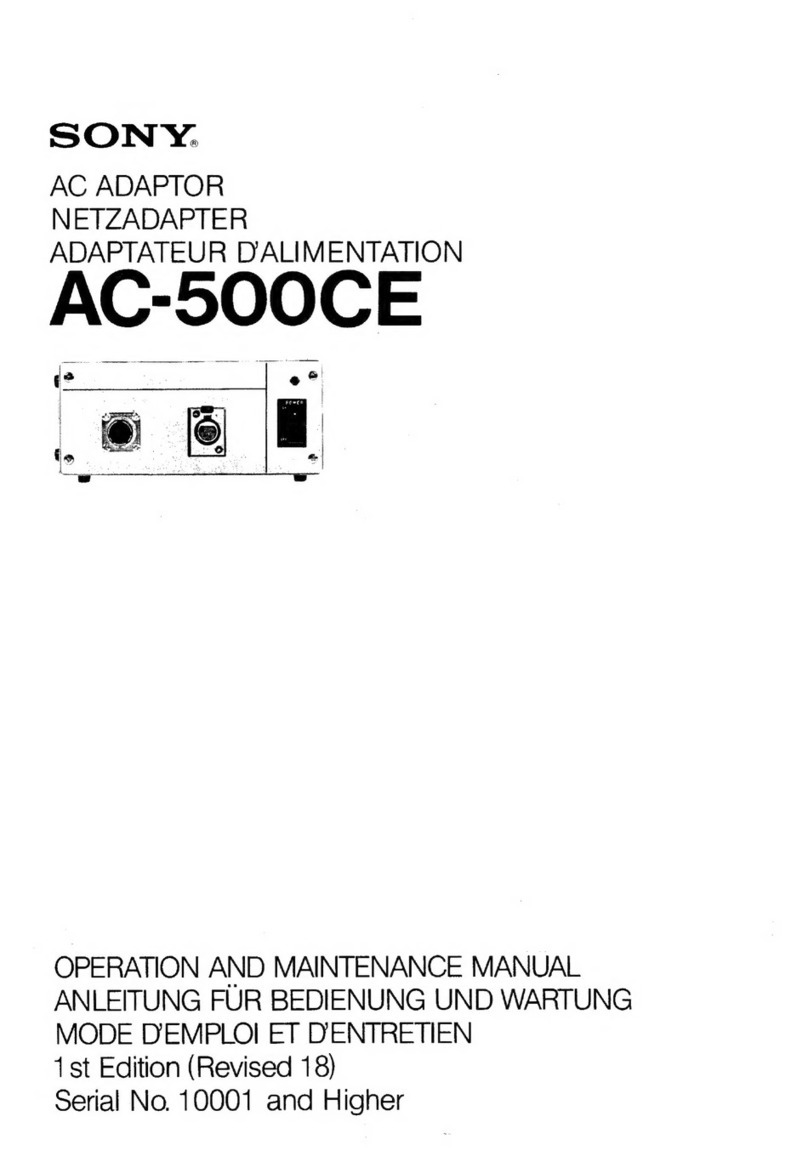 Sony AC-500CE Operation and maintenance manual