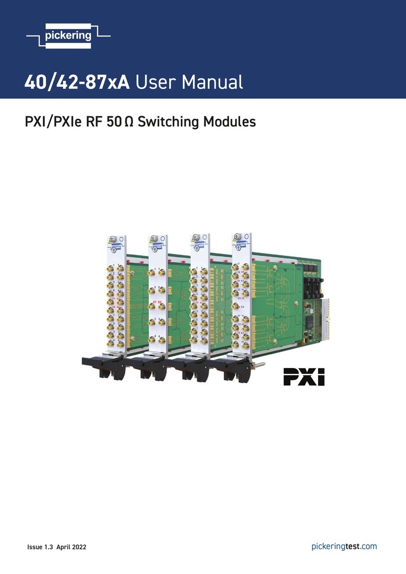 Pickering 40/42-87 A Series User manual Pickering 40/42-87 A Series User manual