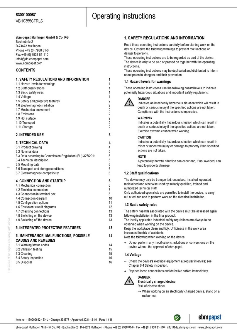 Ebmpapst VBH0355CTRLS User manual Ebmpapst VBH0355CTRLS User manual
