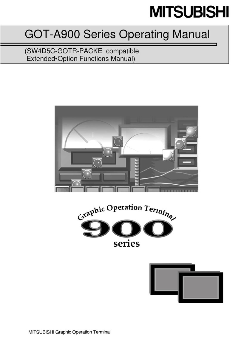 Mitsubishi Electric GOT-A900 Series operating manual Mitsubishi Electric GOT-A900 Series operating manual