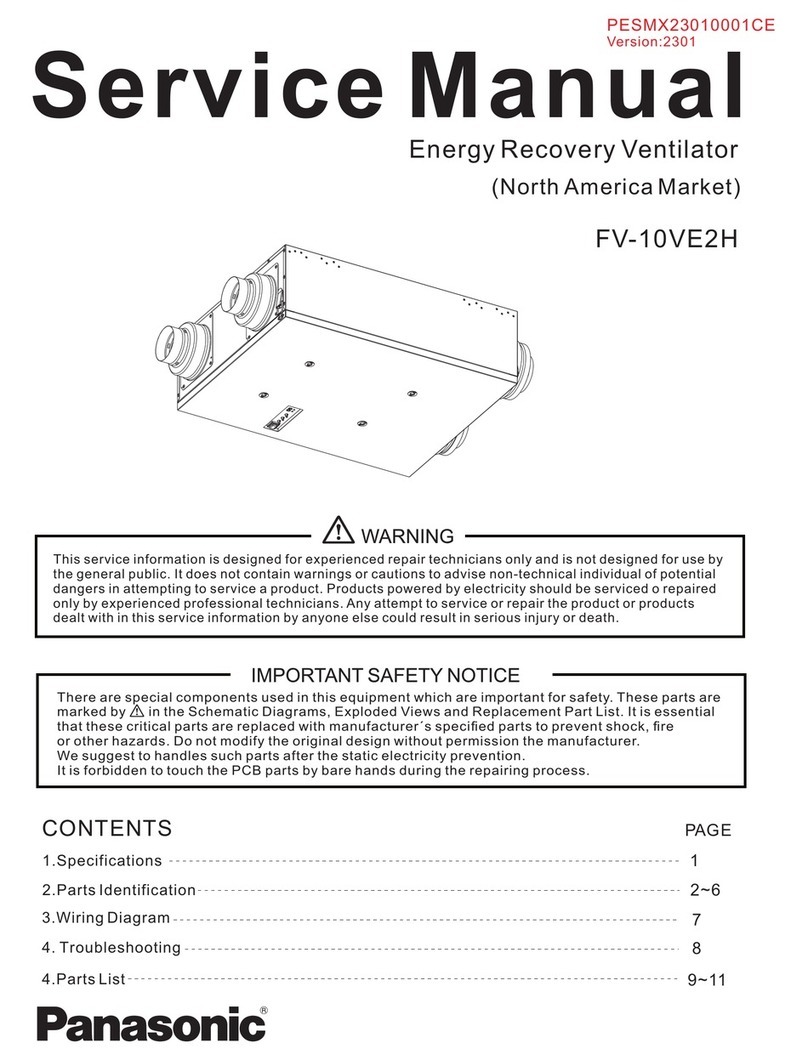 Panasonic FV-10VE2H Service manual