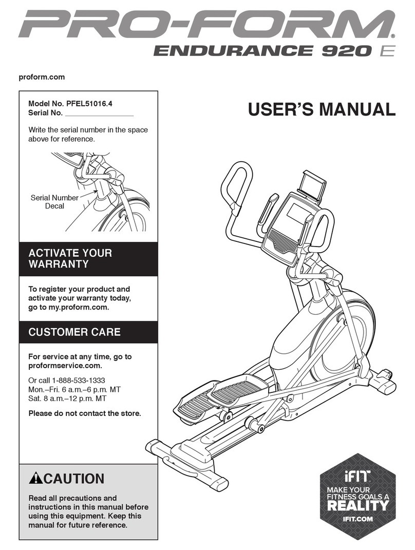 ICON Health & Fitness PFEL51016.4 user manual