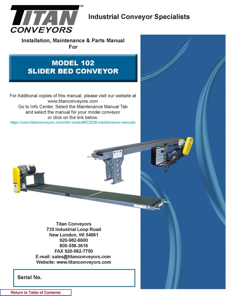 Titan 102 Installation, maintenance & parts manual