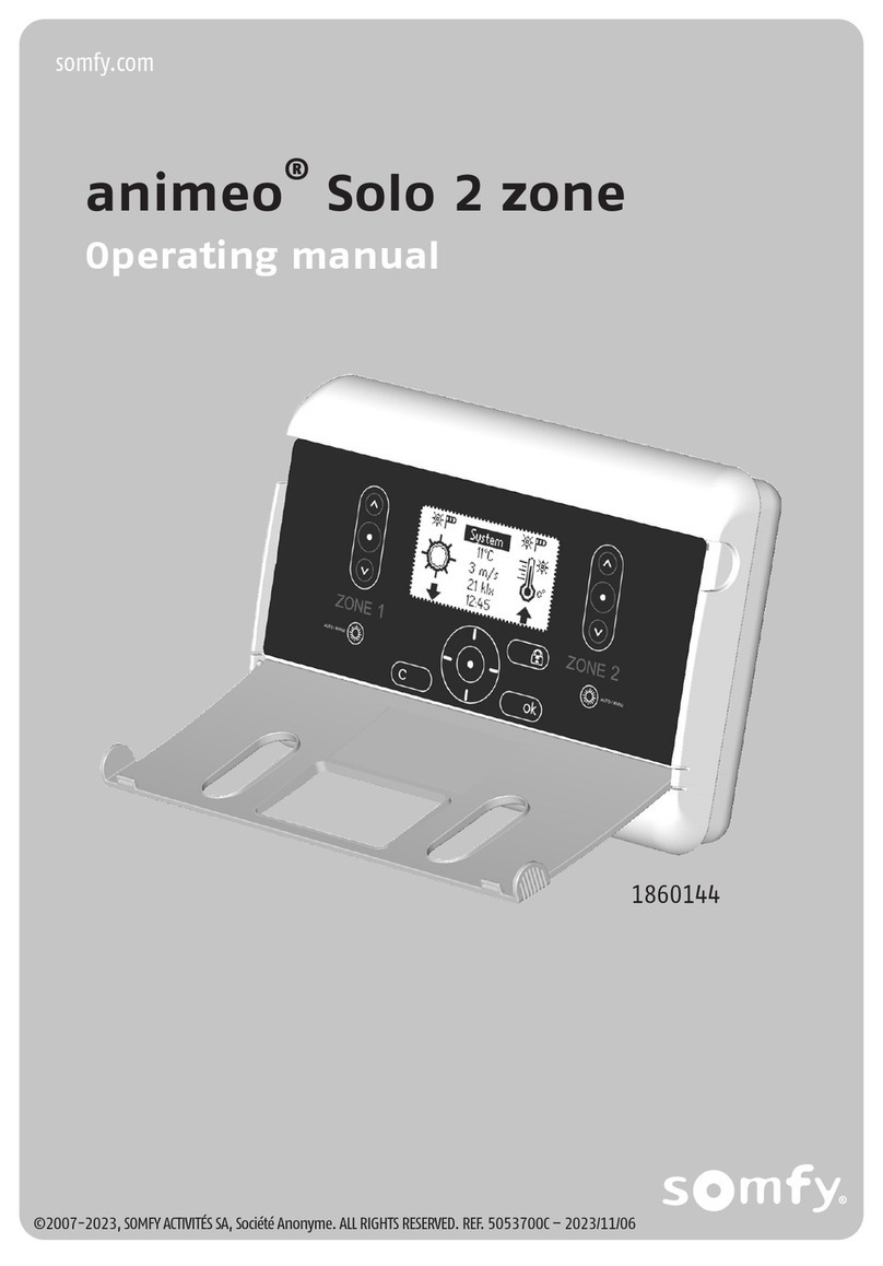 SOMFY animeo Solo 2 zone User manual