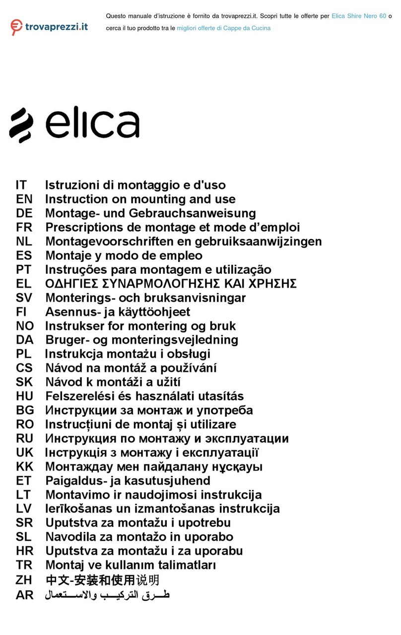 ELICA Shire Nero 60 Technical manual