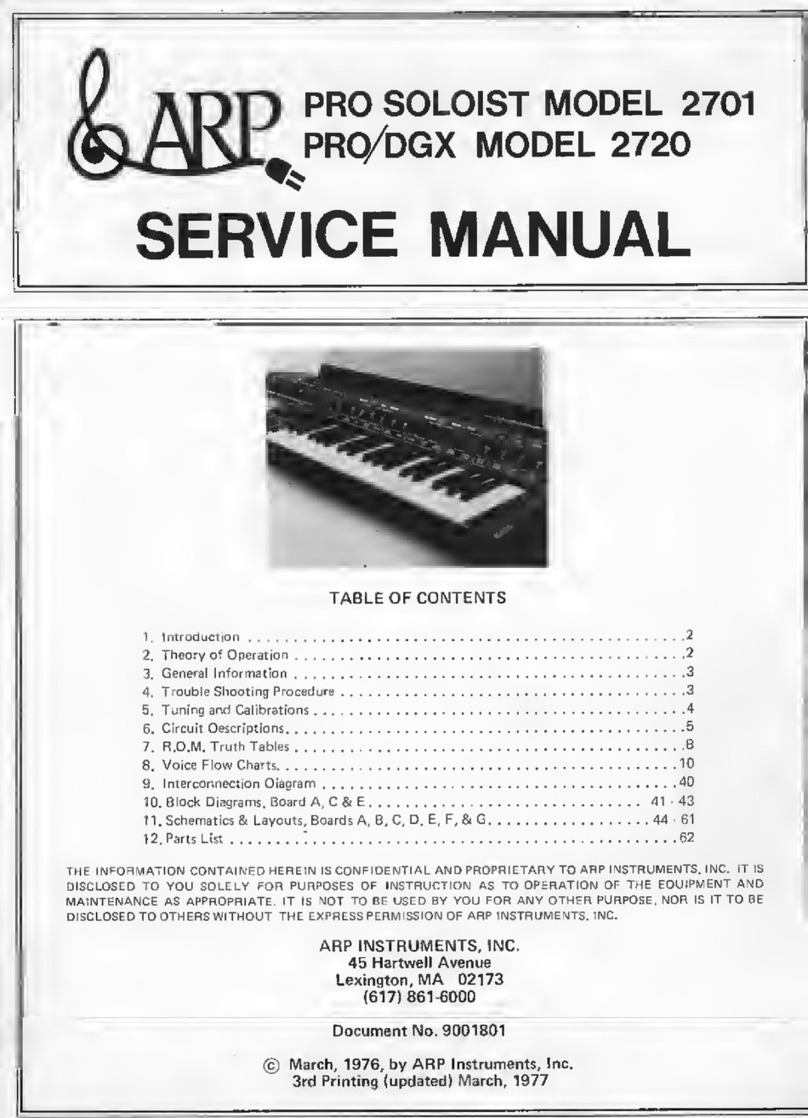 ARP Pro Soloist 2701 User manual