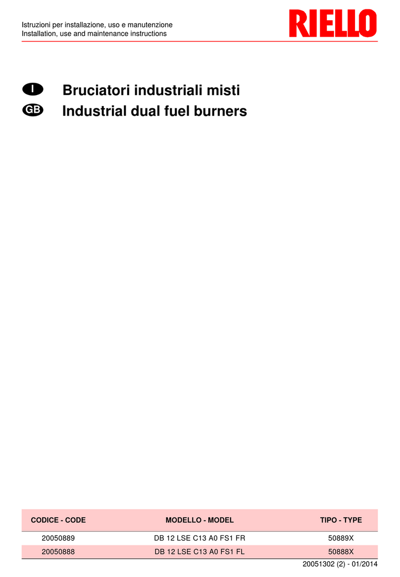 Riello DB 12 LSE C13 A0 FS1 FR Installation, use and maintenance instructions