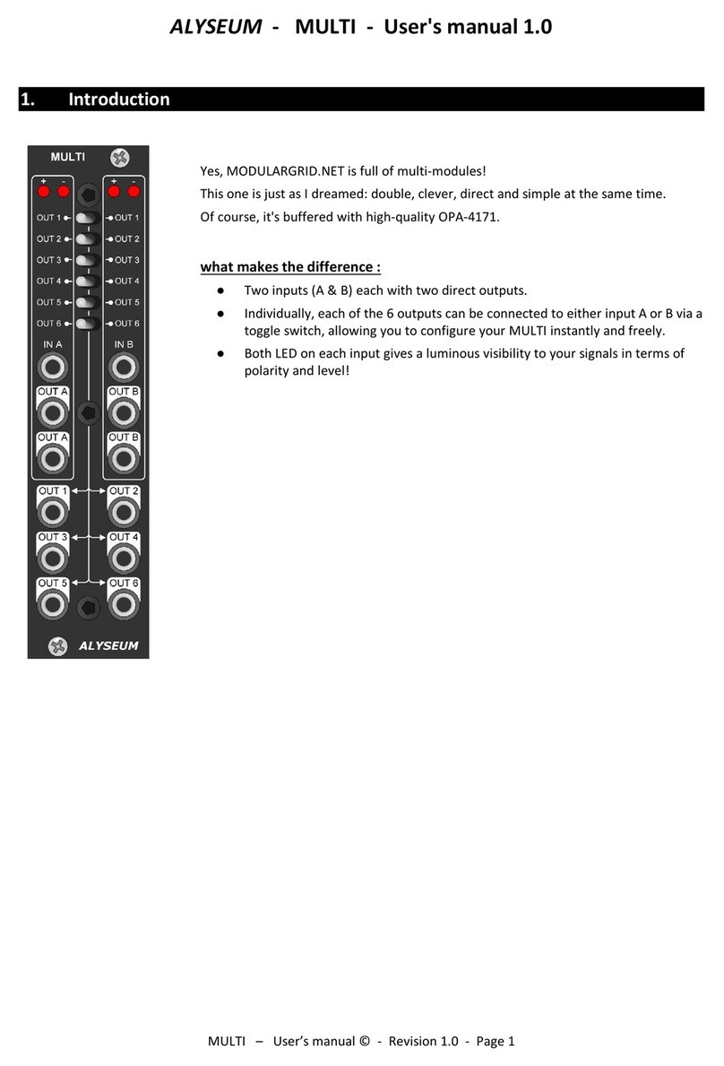 Alyseum MULTI user manual Alyseum MULTI user manual
