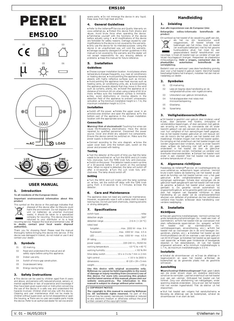 Velleman Perel EMS100 User manual
