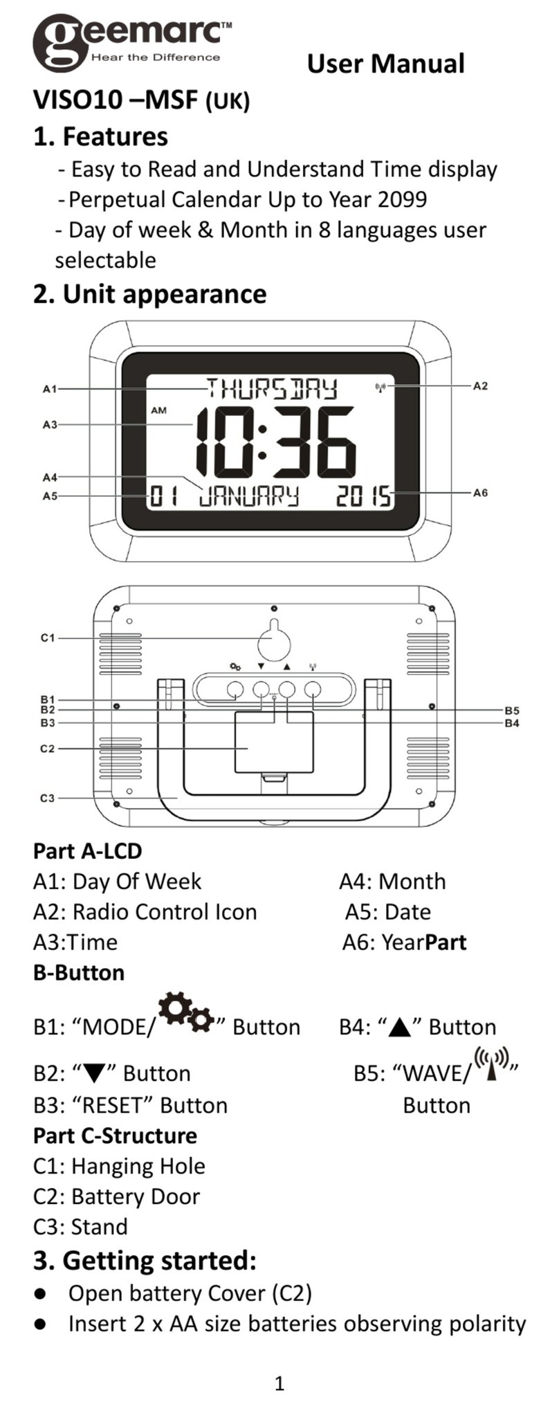 Geemarc Viso 10 user manual