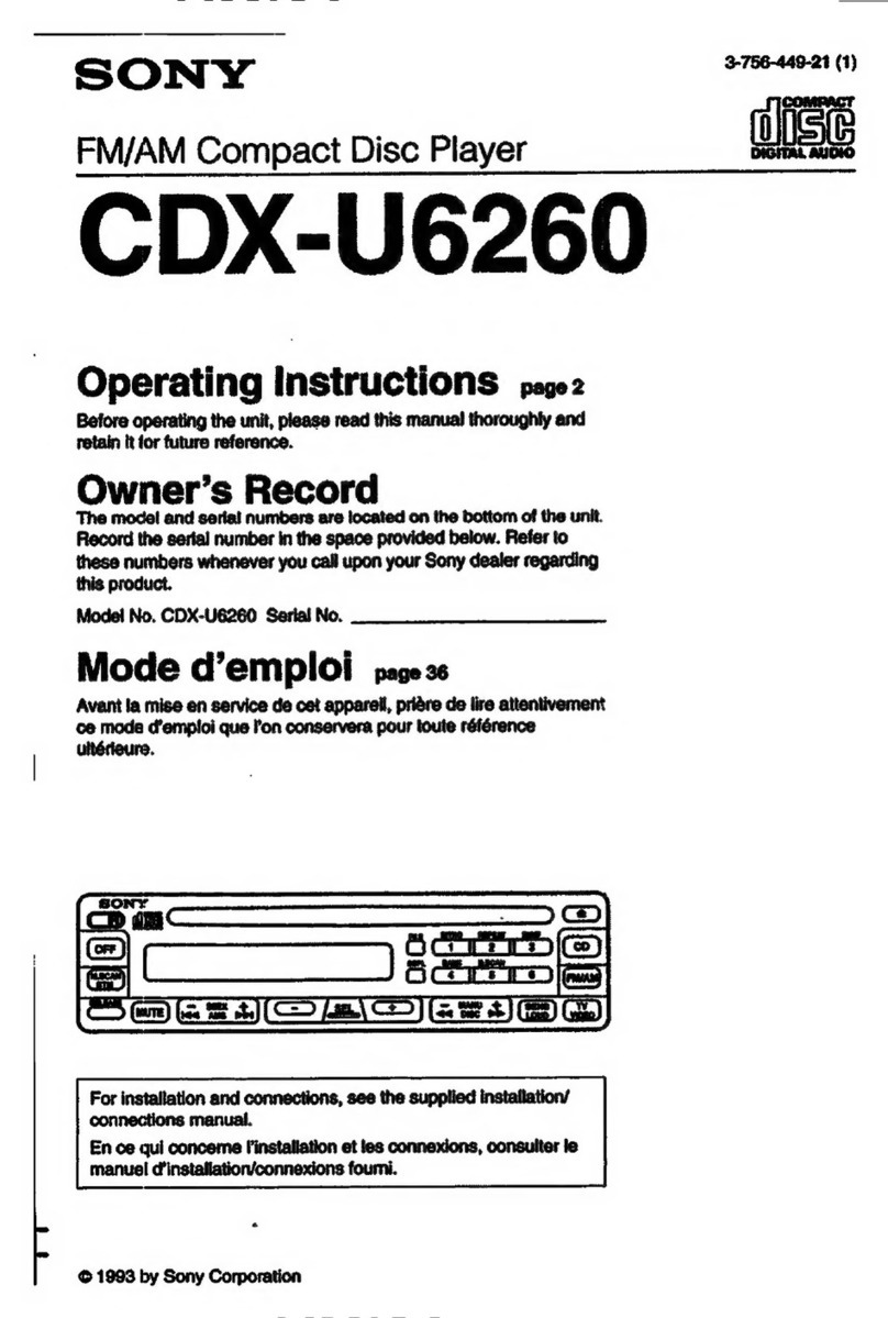 Sony CDX-U6260 User manual