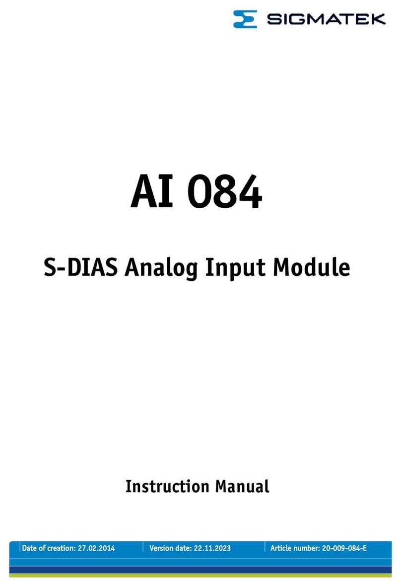 SIGMA TEK S-DIAS AI 084 User manual