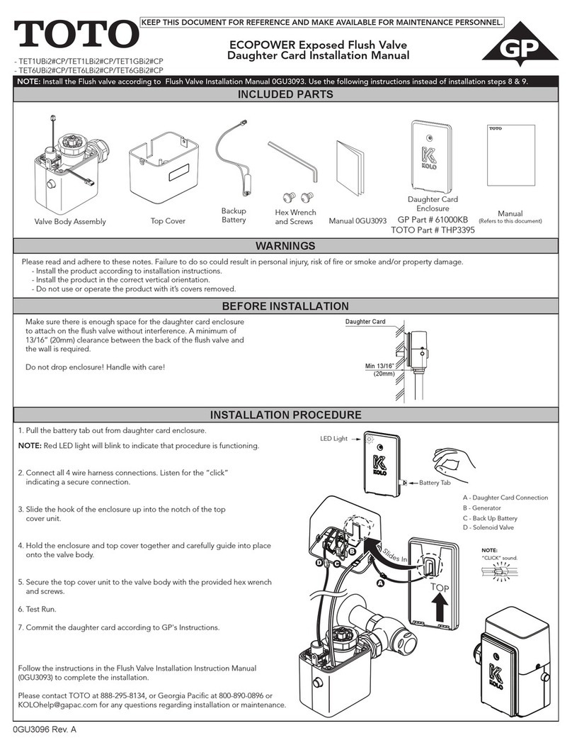 Toto TET1UBi2-CP User manual