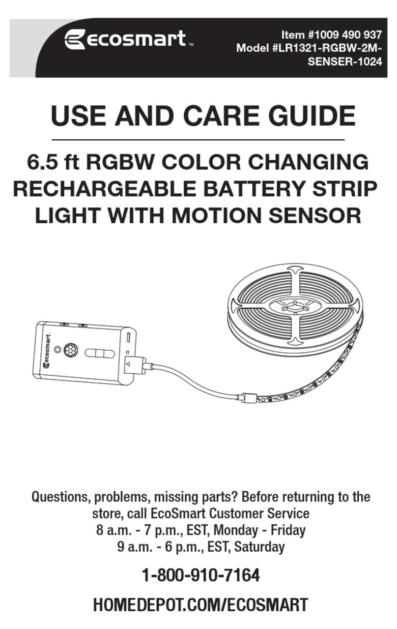 Eco-Smart LR1321-RGBW-2M-SENSER-1024 User manual