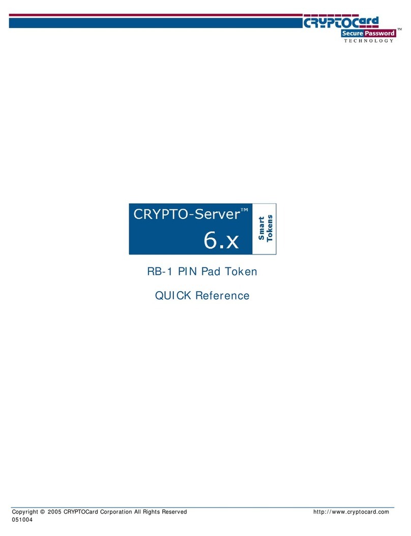 CryptoCard CRYPTO-Server RB-1 quick reference