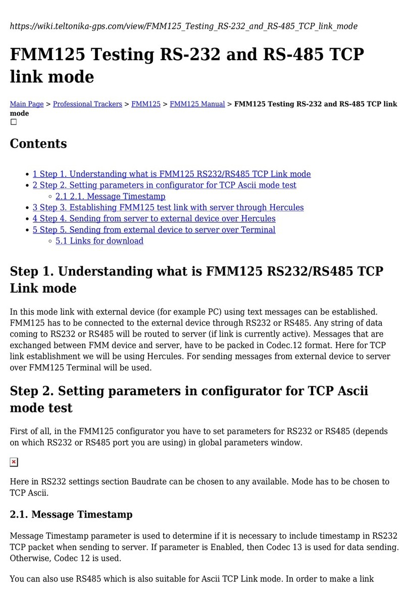 Teltonika FMM125 User manual Teltonika FMM125 User manual