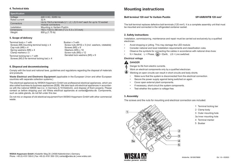 WISKA SP-VARI/WTB Mounting instructions