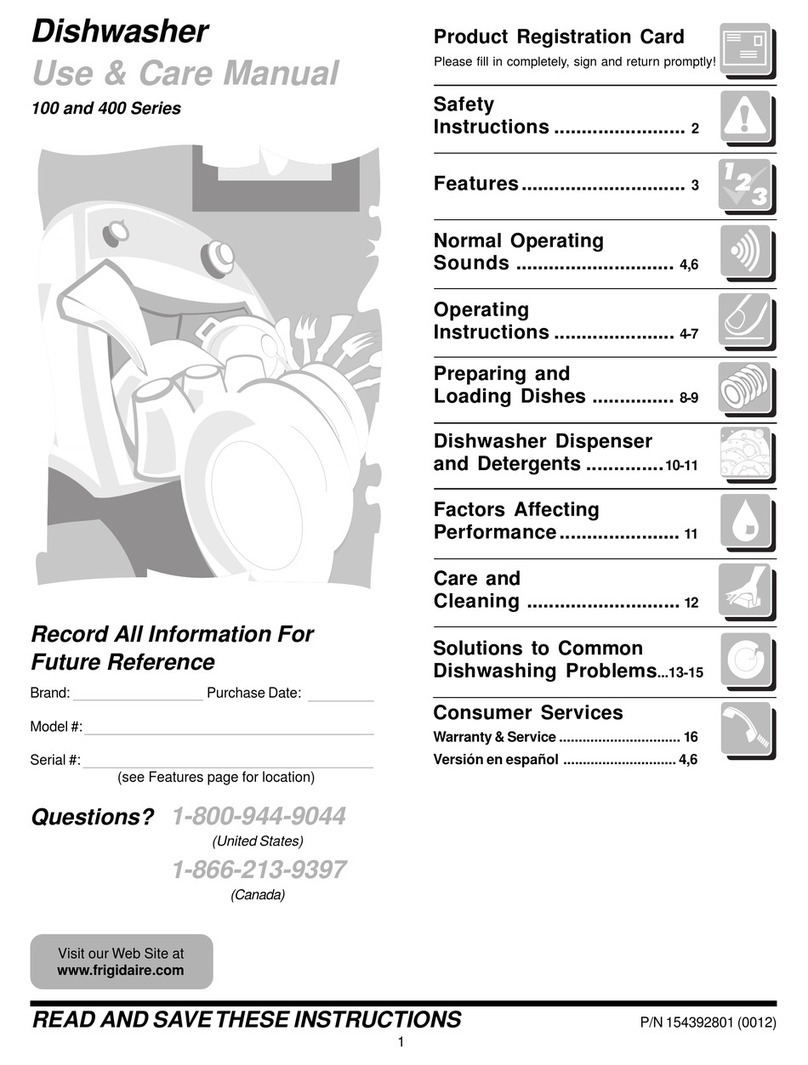 Frigidaire MDB122RFS1 Use & care manual