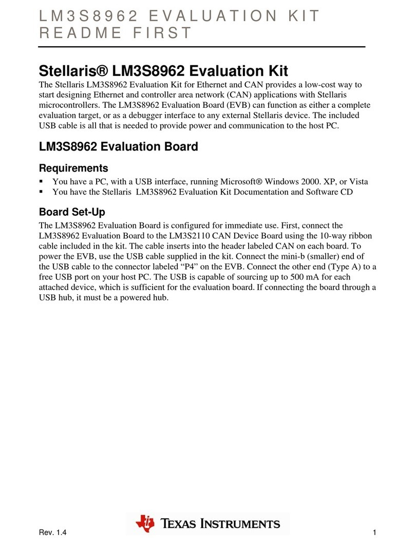 Texas Instruments Stellaris LM3S8962 Manual