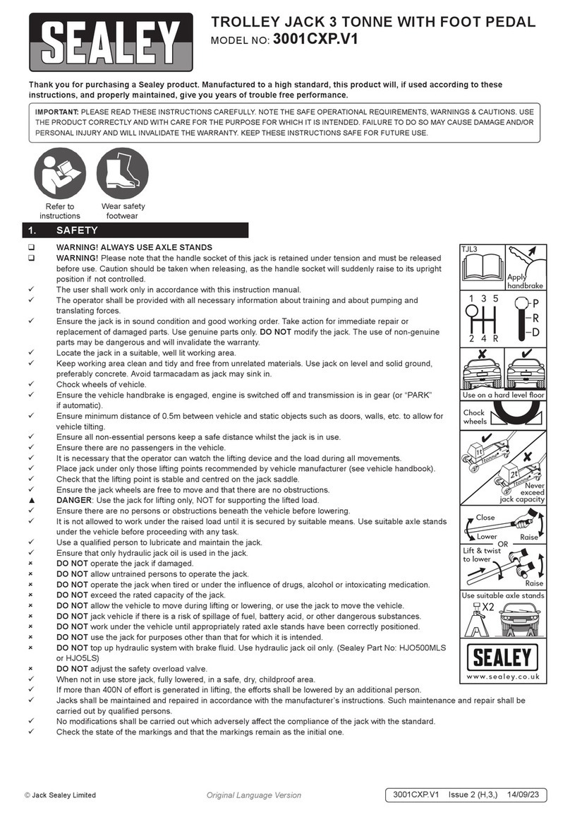 Sealey 3001CXP.V1 manual