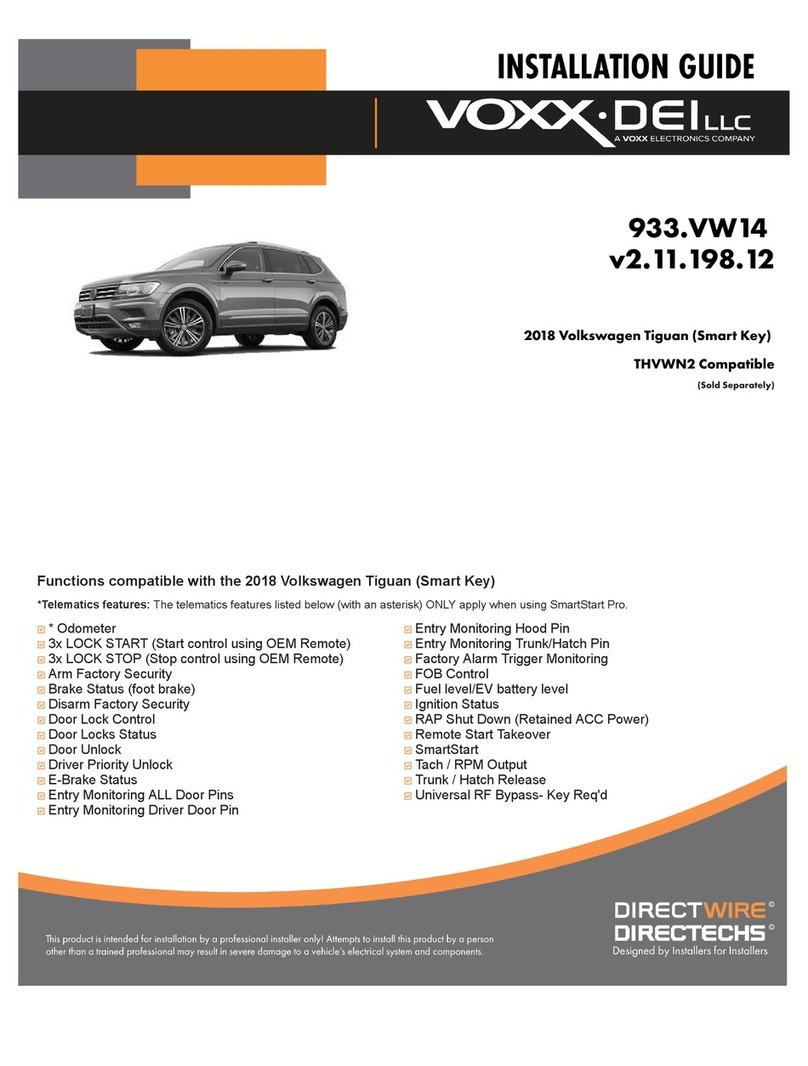 Directed VOXX DEI 933.VW14 v2.11.198.12 User manual Directed VOXX DEI 933.VW14 v2.11.198.12 User manual