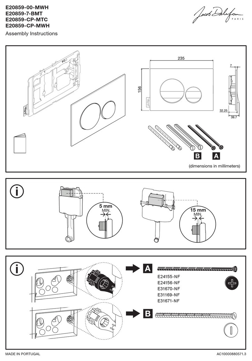 Jacob Delafon E20859-00-MWH User manual Jacob Delafon E20859-00-MWH User manual