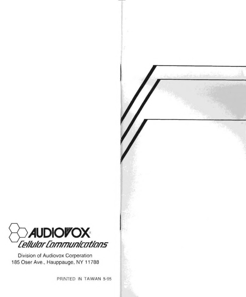 Audiovox Minivox MVX-850 manual