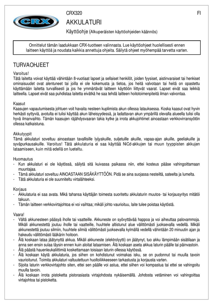 CRX CRX320 instruction manual