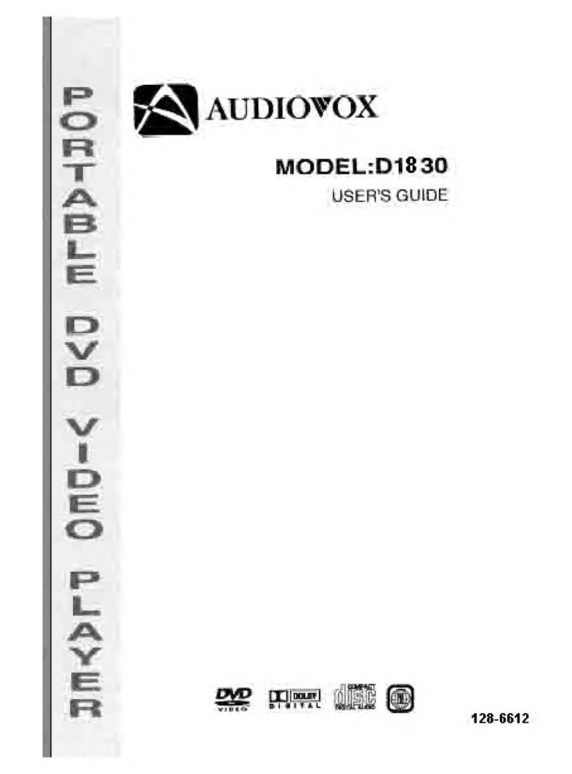 Audiovox D1830 User manual