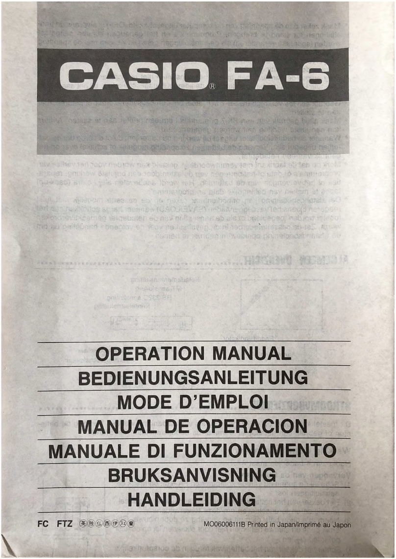 Casio FA-6 Operation manual