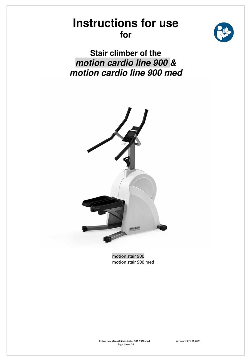 Emotion Fitness motion cardio line 900 Instructions for use