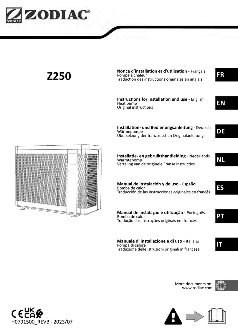 Zodiac Z250 MD3 Instructions for installation and use