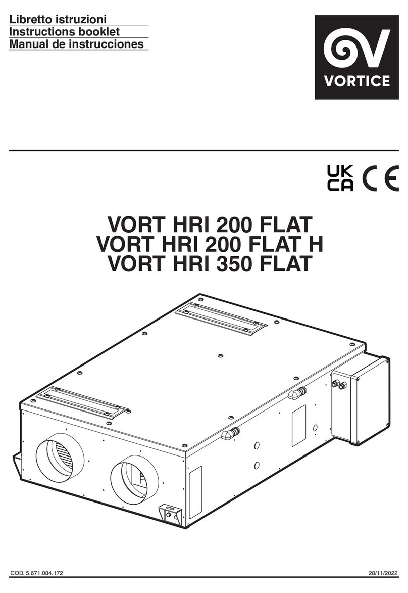 Vortice VORT HRI 350 FLAT IoT Instruction booklet