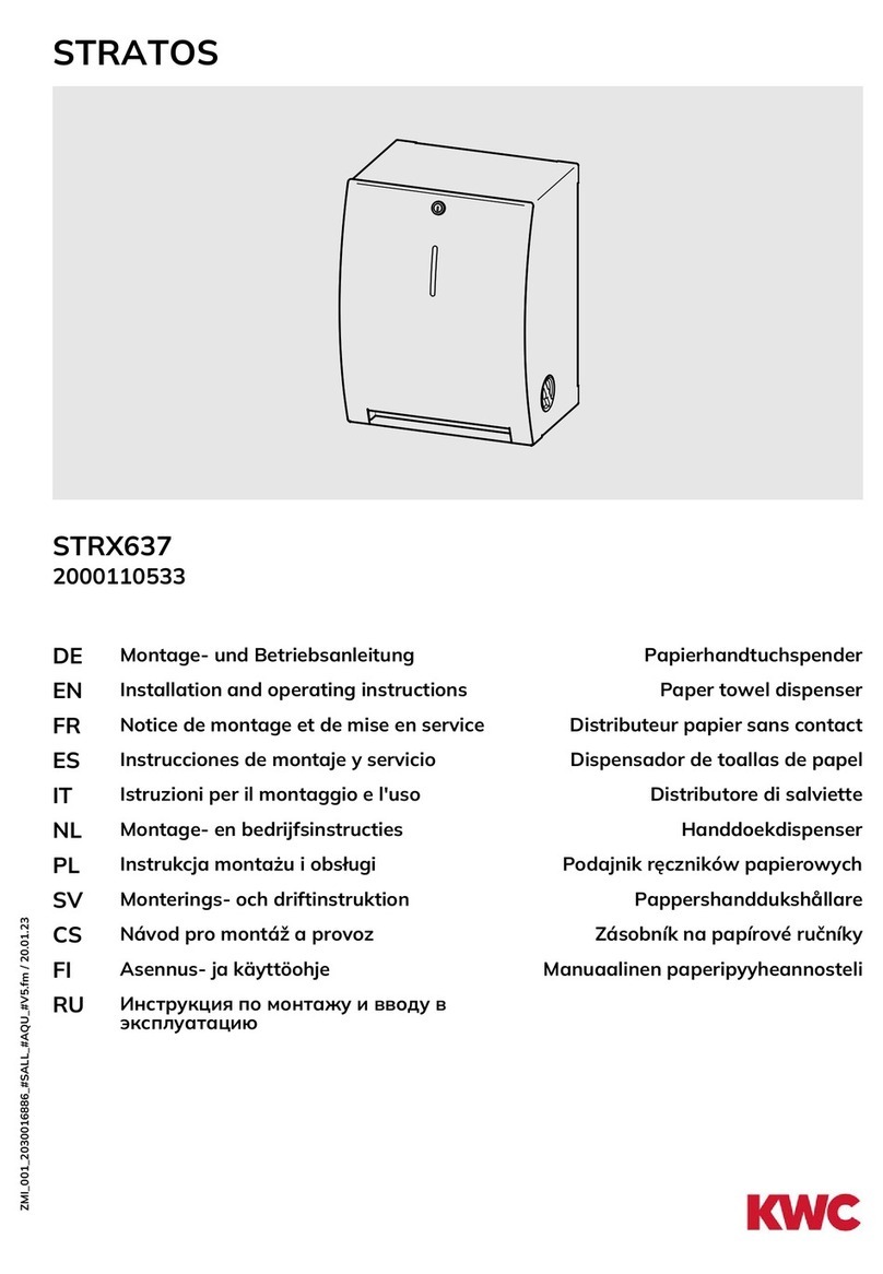 KWC STRATOS STRX637 Installation and operating instructions