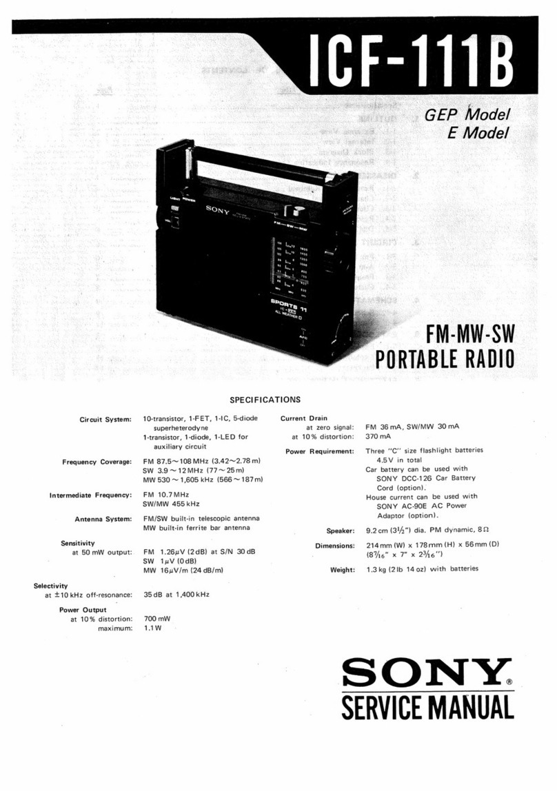Sony ICF-111B User manual
